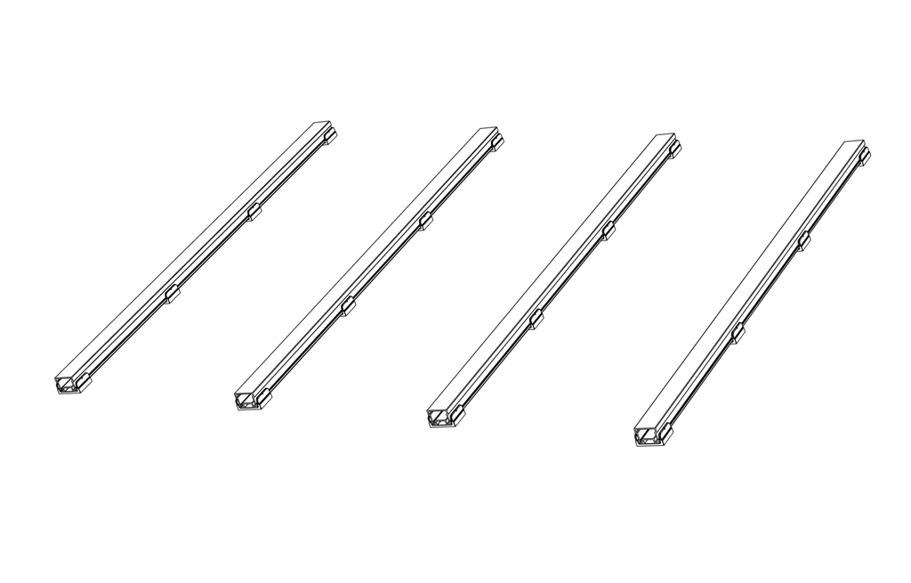 Patio Deck Kit Contains 9x1 meter long Aluminium Joists,36 Nylon Base Clips & 9 End Caps