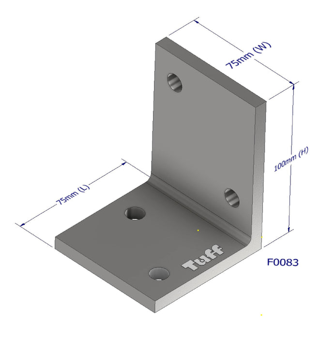 ANGLE BRACKET 100X75X8MM