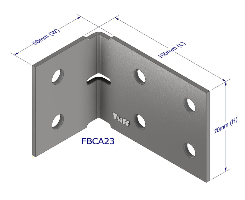 HEAVY DUTY ANGLES 60X100X70X3MM