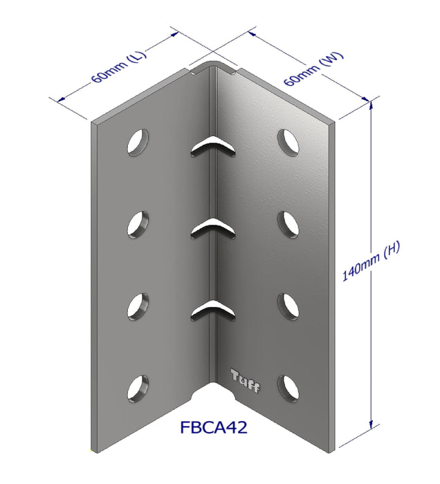 HEAVY DUTY ANGLES 60X60X140X3MM