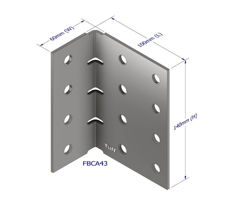 HEAVY DUTY ANGLES 60X100X140X3MM